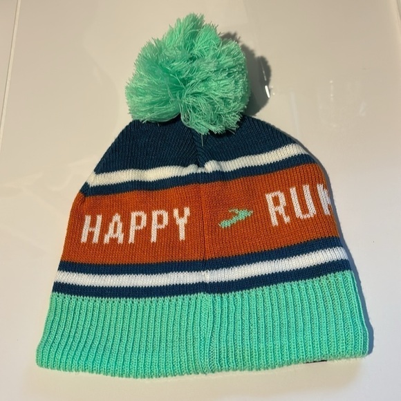 Brooks Unisex Run Happy Heritage Pom Beanie New with tags! - Picture 9 of 10